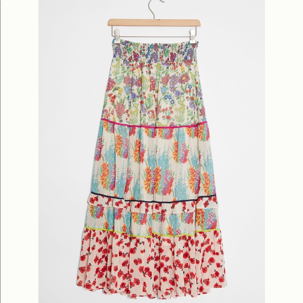 NWOT Anthropologie Boho Maxi Skirt